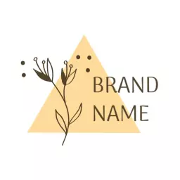 Chic Floral Design with Soft Yellow Background Fashion Logo Template
