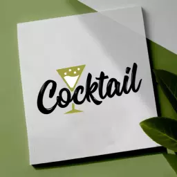 Chic Green and Black Cocktail Vibes for Wine Bar Logo Template