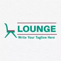 Chic Green Chair Design Perfect for Lounge Branding Logo Template
