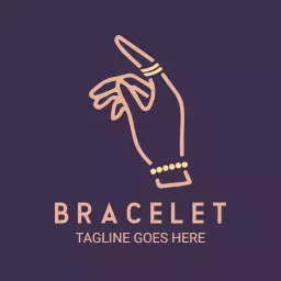 Chic Hand Gesture Showcasing Elegant Bracelet Design Logo Template