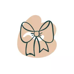 Chic Light Beige and Green Bow Design for Fashion Logo Template