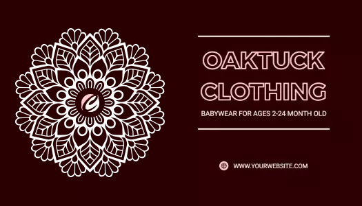 Chic Maroon Babywear For Ages 2-24 Months Business Card Template