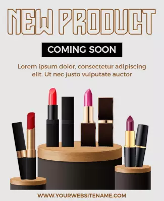Chic Minimalist Beauty Product Launch Flyer Template