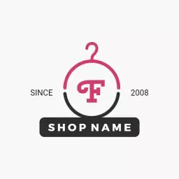 Chic Minimalist Design Featuring Fashion Hanger Logo Template