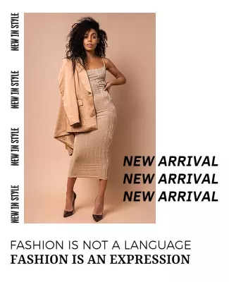 Chic Minimalist Fashion Promotional Style Poster Template