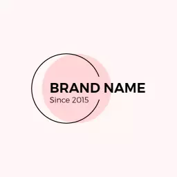 Chic Minimalist Pink Circle Design for Clothing Brand Logo Template