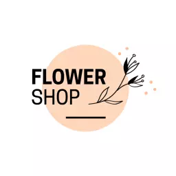 Chic Minimalistic Design Featuring Floral Elements for Florist Logo Template
