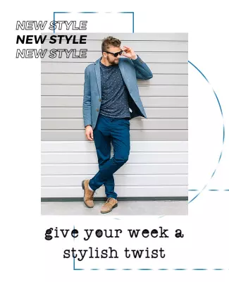 Chic Modern Fashion Promotion for Stylish Men Poster Template