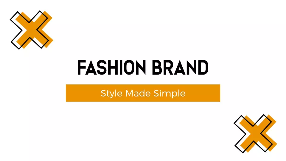 Chic Orange Fashion Brand Collection Presentation Template