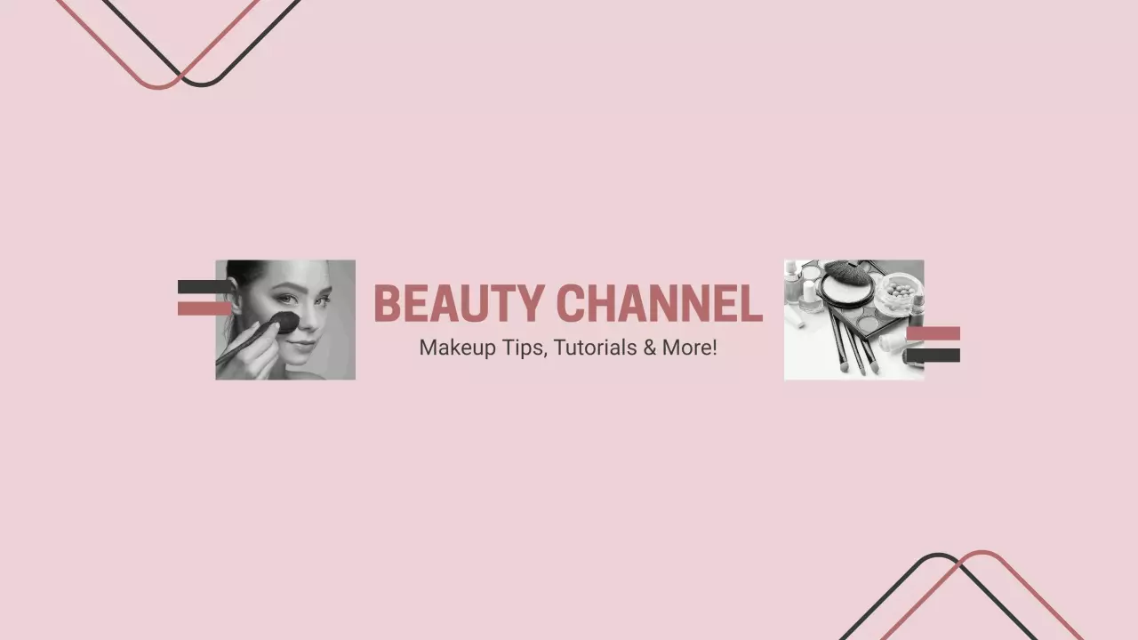 Chic Pink Background Featuring Makeup Tips Beauty Channel Banner Template