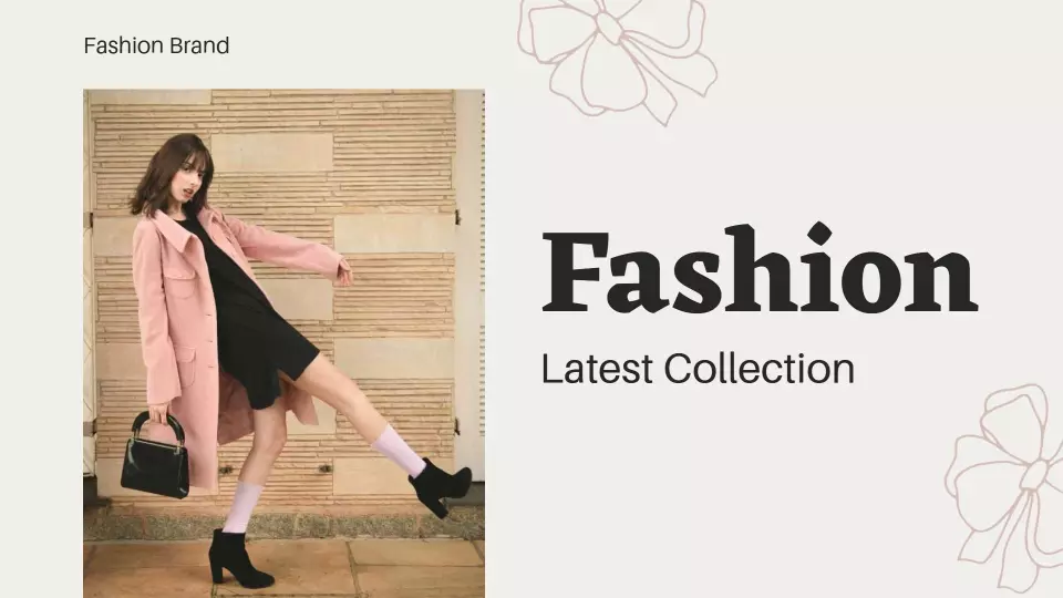 Chic Pink Fashion Brand Latest Collection Product Presentation Template
