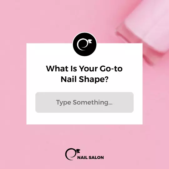 Chic Pink Nail Salon Go-to Shape Questionnaire Poster Template