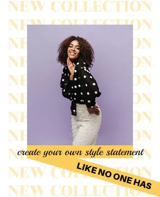 Chic Polka Dot Fashion Statement New Collection Poster Template