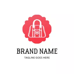 Chic Red Handbag Design for Trendy Fashion Logo Template