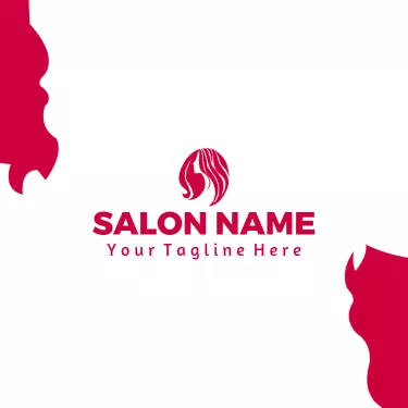 Chic Red Salon Elegant Hair Styling Business Card Template