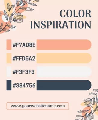 Chic Soft Color Palette with Floral Accents Poster Template