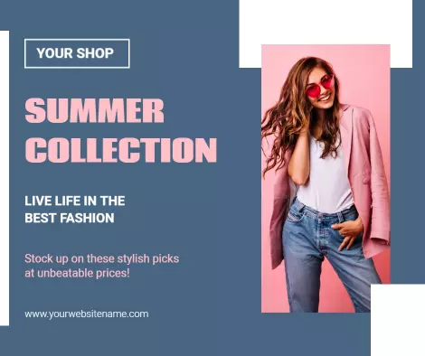Chic Summer Fashion Collection for Stylish Women Ad Template