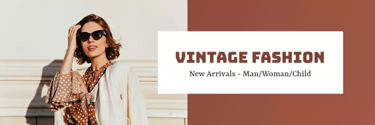 Chic Vintage Style with Earth Tones for Fashion Lovers Banner Template