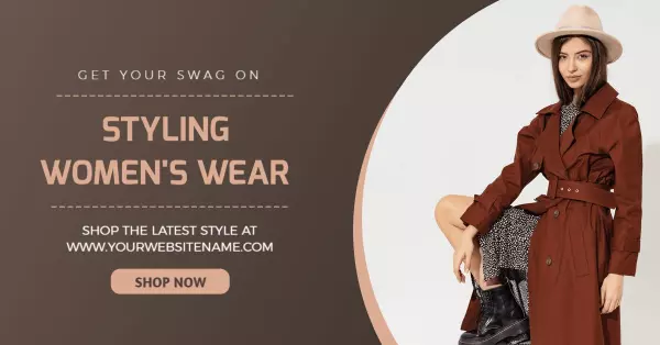 Chic Women's Wear Fashion Showcase with Stylish Model Banner Template