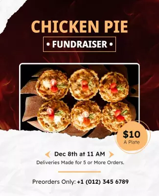 Chicken Pie Fundraiser Event Flyer Template