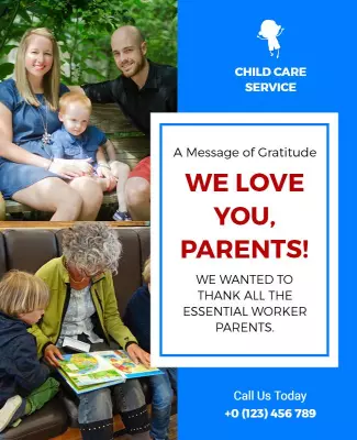 Child Care Service Parent Appreciation Flyer Template