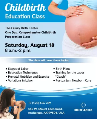 Childbirth Education Class Information Flyer Template