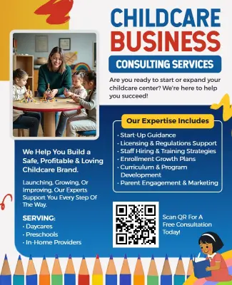 Childcare Business Consulting Services Flyer Template
