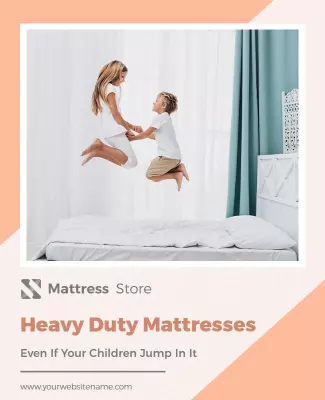 Children Friendly Mattress Store Flyer Template