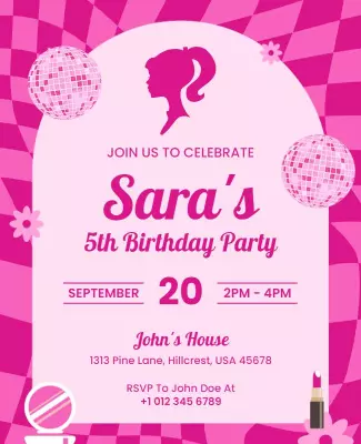 Childrens Birthday Celebration Party Flyer Template