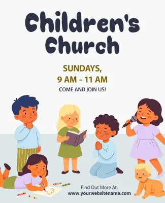 Children's Church Poster Template