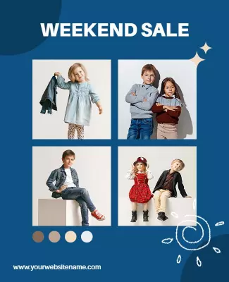 Childrens Fashion Weekend Sale Flyer Template