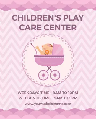Childrens Play Care Center Flyer Template