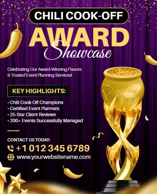 Chili Cook-Off Award Showcase Event Flyer Template
