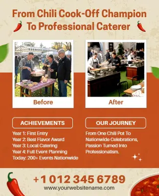 Chili Cook-Off Champion Becomes Professional Caterer Flyer Template