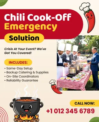 Chili Cook-Off Emergency Solution Flyer Template