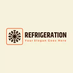 Chilly Snowflake Design Representing Efficient Refrigeration Logo Template