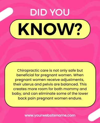 Chiropractic Care Benefits for Pregnant Women Flyer Template