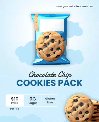 Chocolate Chip Cookies Promotion Flyer Template