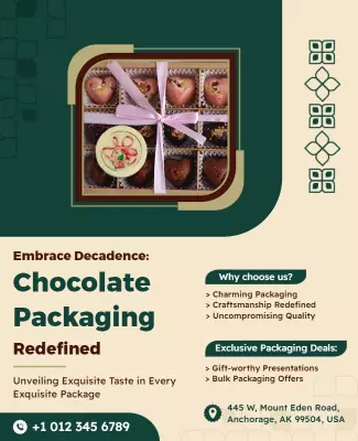 Chocolate Gift Packaging Promotion Flyer Template