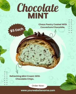 Chocolate Mint Dessert Special Flyer Template