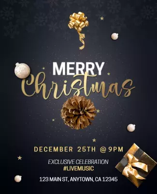 Christmas Celebration Live Music Event Flyer Template