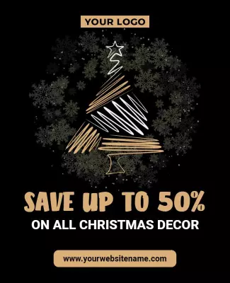 Christmas Decor Sale Event Flyer Template