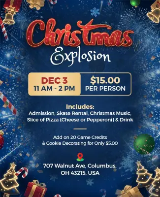 Christmas Explosion Holiday Event Flyer Template