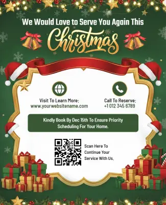 Christmas Home Service Reservation Flyer Template