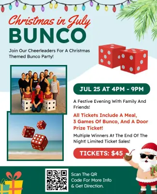 Christmas in July Bunco Party Flyer Template