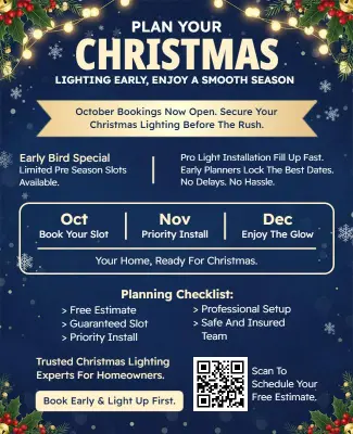 Christmas Lighting Installation Booking Flyer Template