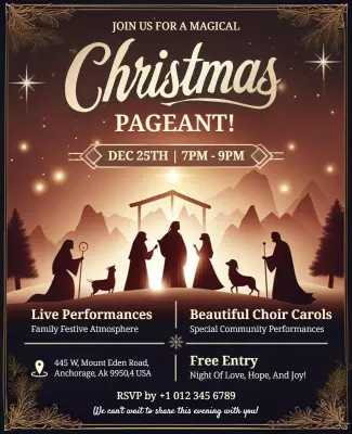 Christmas Pageant Celebration Flyer Template