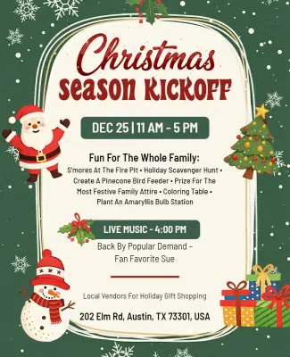 Christmas Season Kickoff Event Flyer Template