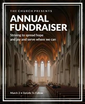 Church Annual Fundraiser Event Poster Template