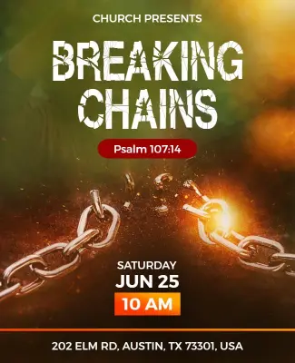 Church Breaking Chains Poster Template